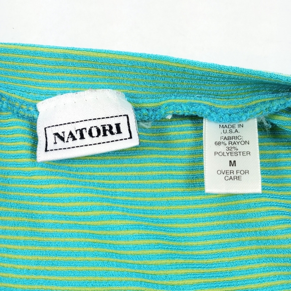 Vintage Natori Short Sleeve Laurex Jersey Midi Tunic Dress w/ High Slits Medium - Picture 8 of 9